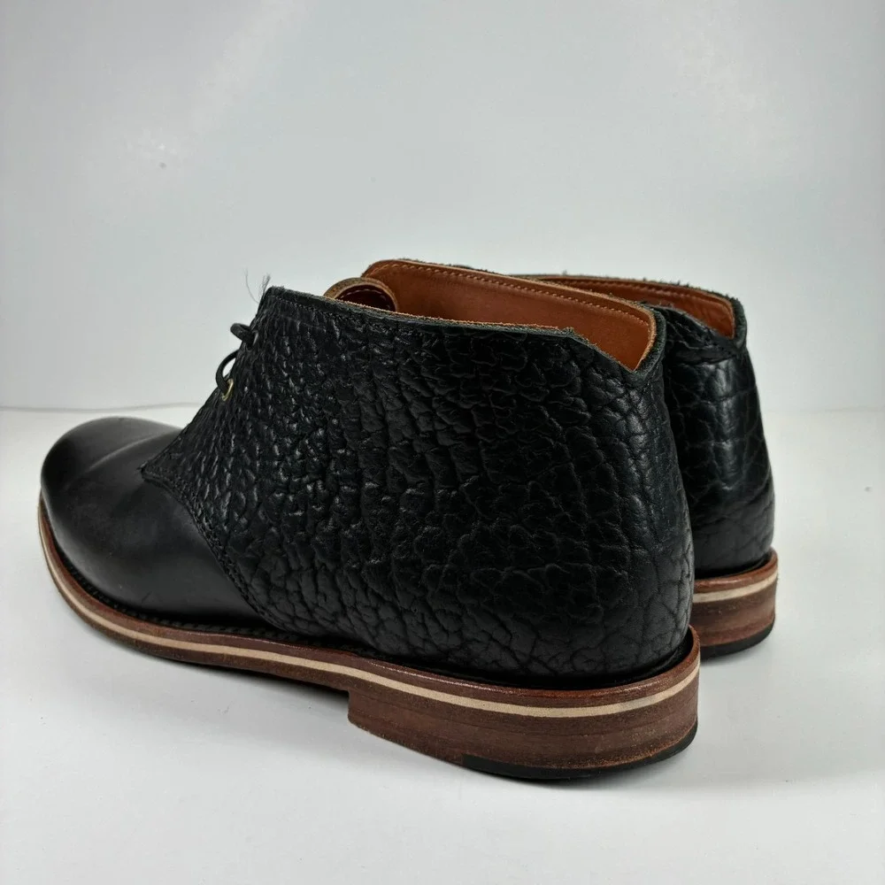 HELM Boots The Pete Men's US 8.5D Black Leather Chukka Casual Dress Boots H0039